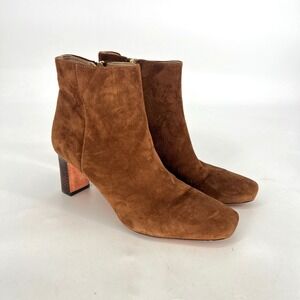 J Mclaughlin Suede Gloria Boots Womens 8.5 Brown‎ Classic Simple Basic Heritage